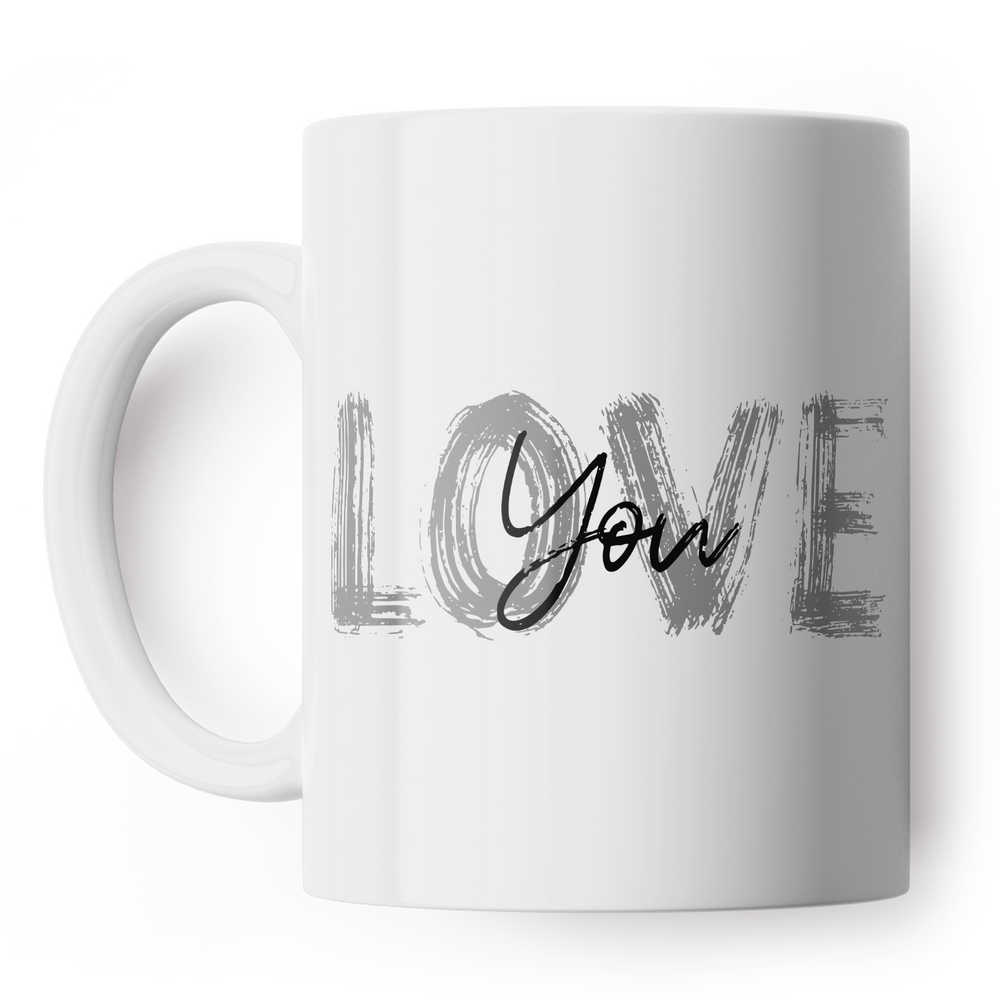 Grey Wash Love You White Mug #1 image